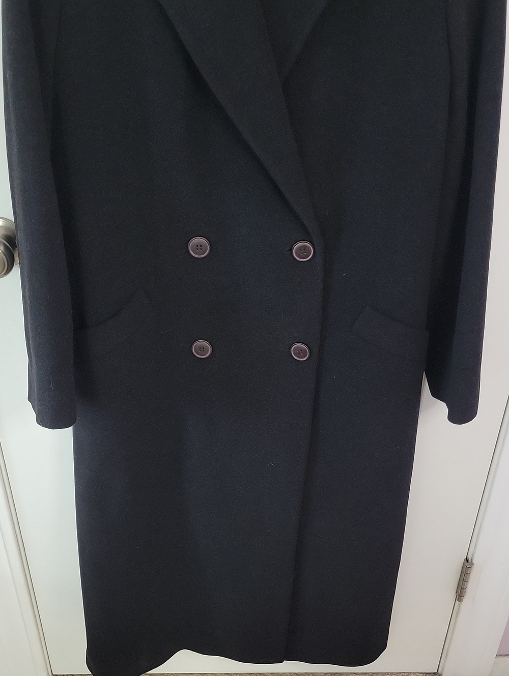 Pendleton Double Breasted Long Wool Cashmere Blend Coat - Picture 5 of 7